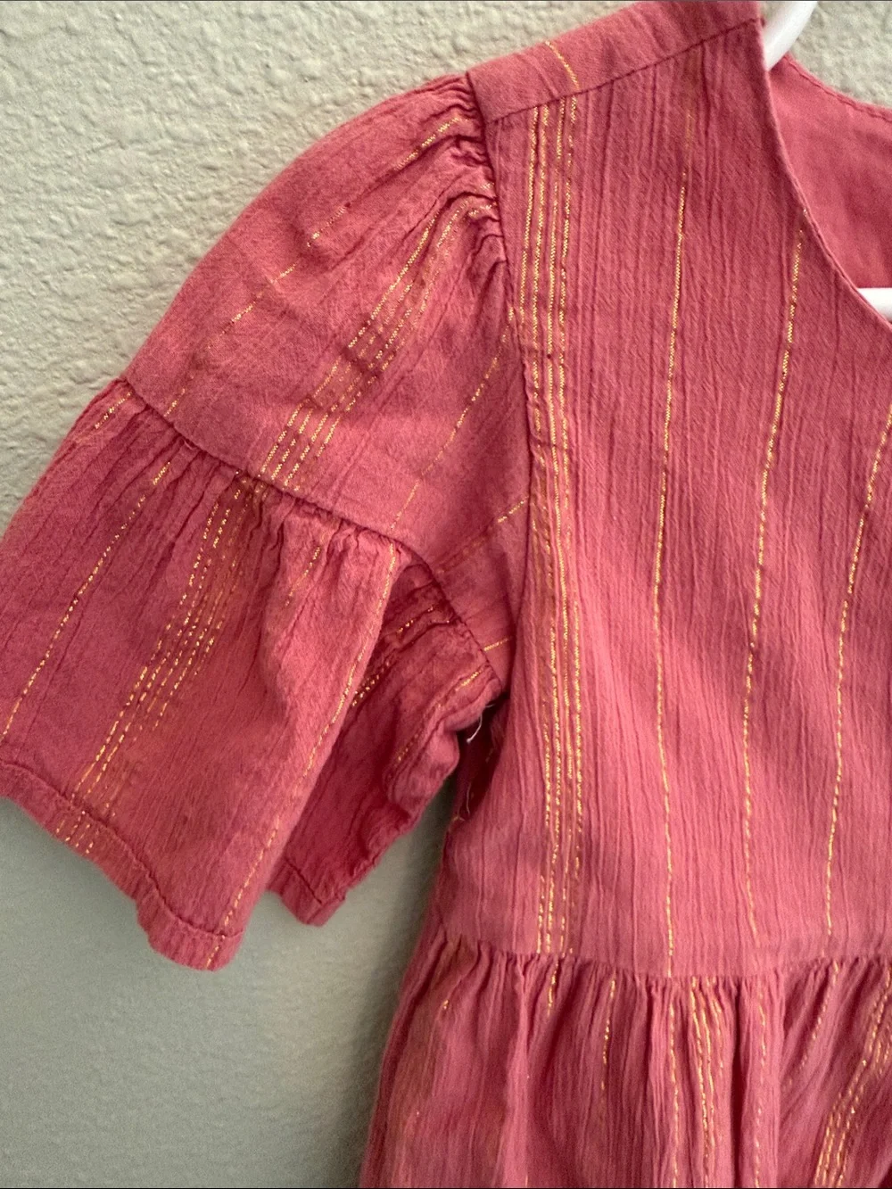 OshKosh B'gosh Pink Peplum Top with Shimmer Stripes